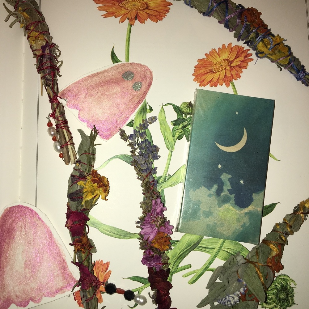 COPY - Harvest wand- handmade lavender, hyssop, marigold, mum, rose, sage smudg…